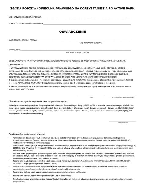 hangar 646 zgoda rodzica pdf